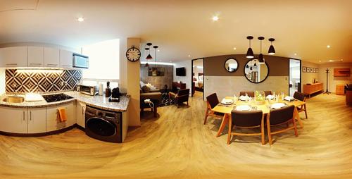 Panorama view of the whole Double with Studio apartment