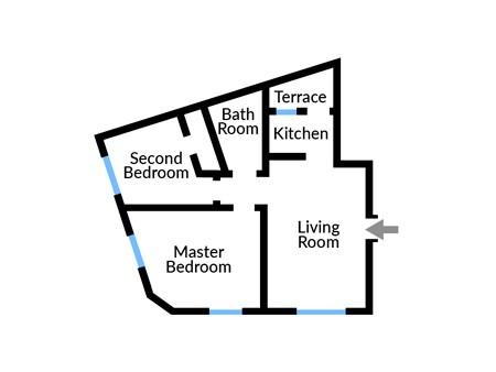 Floor plan of Apartment One
