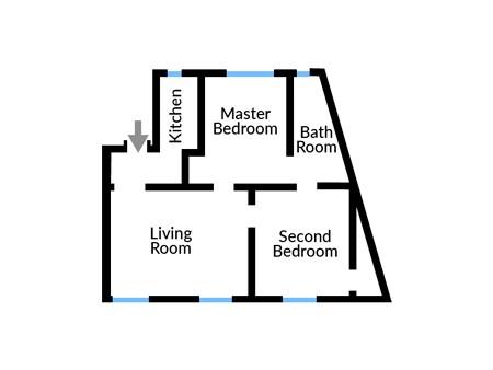 Floor plan of Apartment Six