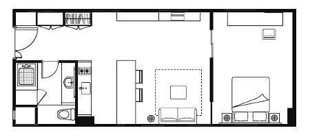 Floor plan for One Bedroom Executive