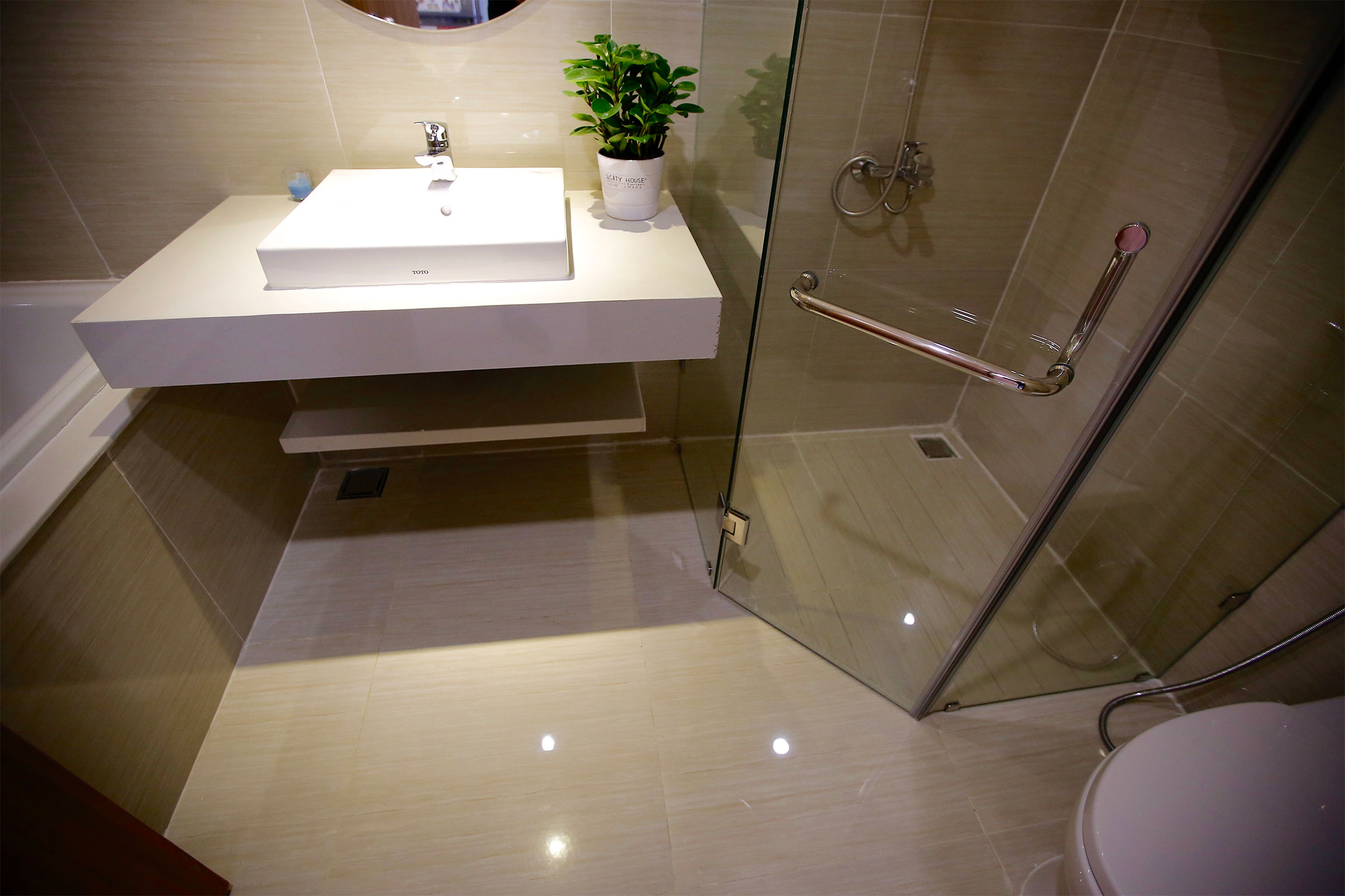 Bright and clean bathroom
