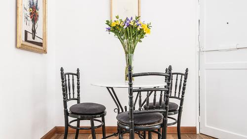 Dining table with three chairs