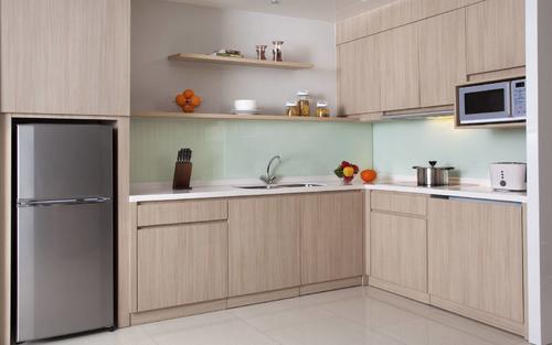 Fully equipped kitchen with modern appliances